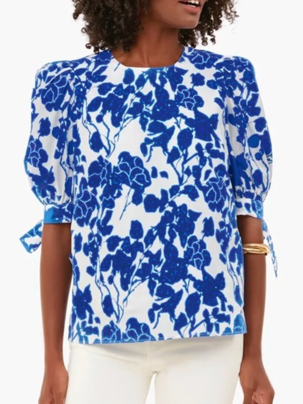 Tuckernuck Hyacinth House Fiona Blue & White Floral Blouse - Size XXL- NWT